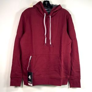 FOURLAPS Rush Pullover Hoodie, Size S - Burgundy Men's